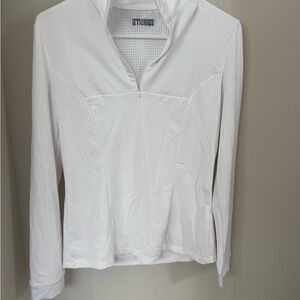 White Long Sleeve Women's Athletic Top